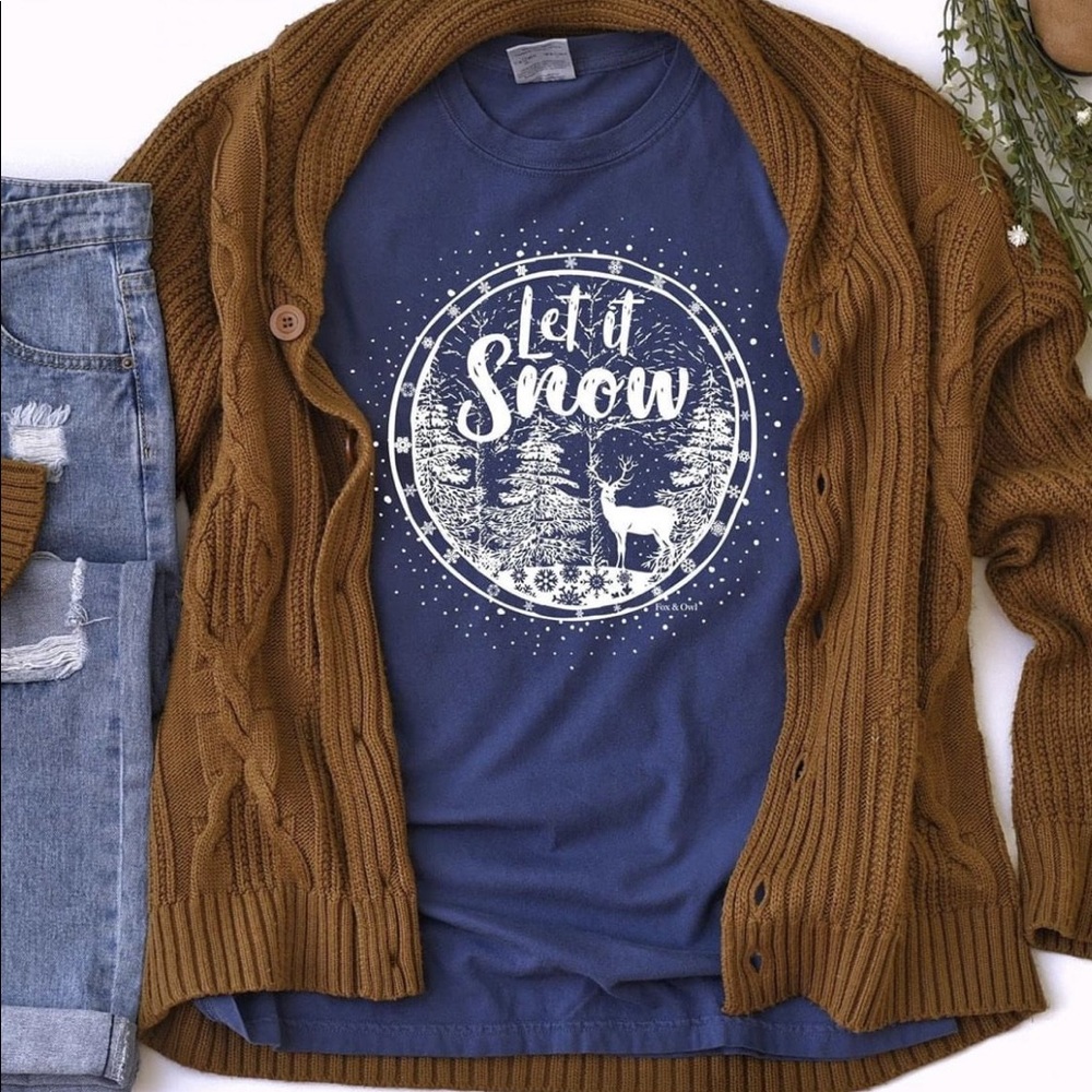 Winter long sleeve shirt - Let It Snow